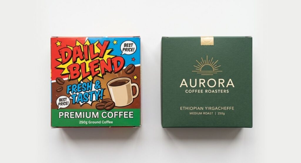 Why your brand looks cheap even with a good product — brand identity comparison by Everwon Studio